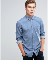 Мужская голубая джинсовая рубашка от Minimum