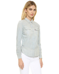 Женская голубая джинсовая рубашка от Levi's