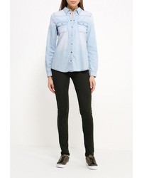 Женская голубая джинсовая рубашка от More&amp;More