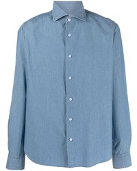 Мужская голубая джинсовая рубашка от Orian