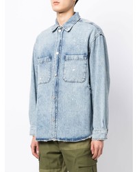 Мужская голубая джинсовая рубашка от Frame