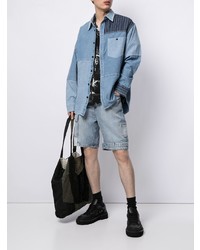 Мужская голубая джинсовая рубашка от FIVE CM