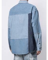 Мужская голубая джинсовая рубашка от FIVE CM