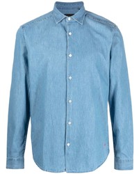 Мужская голубая джинсовая рубашка от Peuterey