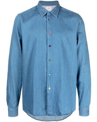 Мужская голубая джинсовая рубашка от PS Paul Smith