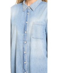 Женская голубая джинсовая рубашка от R 13