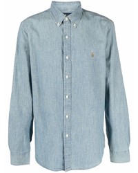 Мужская голубая джинсовая рубашка от Ralph Lauren Collection