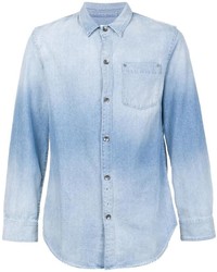 Мужская голубая джинсовая рубашка от Robert Geller
