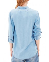 Женская голубая джинсовая рубашка от s.Oliver