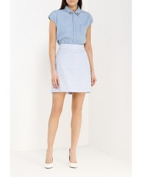 Женская голубая джинсовая рубашка от Sela