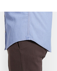 Мужская голубая джинсовая рубашка от Gucci