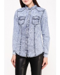 Женская голубая джинсовая рубашка от Softy