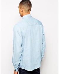 Мужская голубая джинсовая рубашка от Solid
