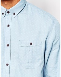 Мужская голубая джинсовая рубашка от Solid
