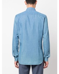 Мужская голубая джинсовая рубашка от Fay