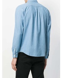 Мужская голубая джинсовая рубашка от A.P.C.