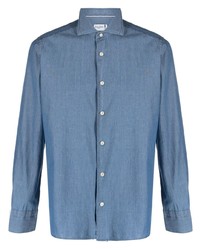 Мужская голубая джинсовая рубашка от Tintoria Mattei