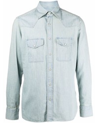 Мужская голубая джинсовая рубашка от Tom Ford