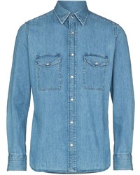 Мужская голубая джинсовая рубашка от Tom Ford