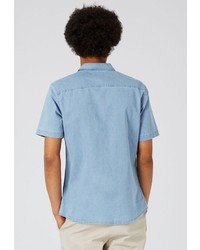 Мужская голубая джинсовая рубашка от Topman