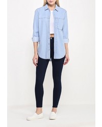 Женская голубая джинсовая рубашка от Topshop