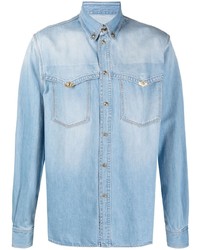 Мужская голубая джинсовая рубашка от VERSACE JEANS COUTURE