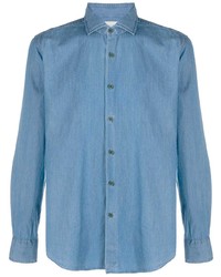Мужская голубая джинсовая рубашка от Xacus
