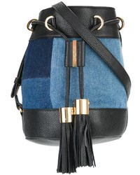 Голубая джинсовая сумка-мешок в стиле пэчворк от See by Chloe