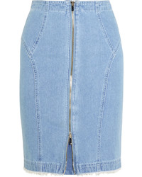 Голубая джинсовая юбка-карандаш