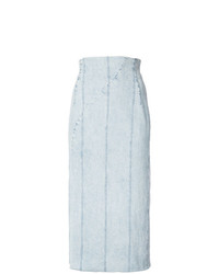 Голубая джинсовая юбка-миди от Adam Lippes