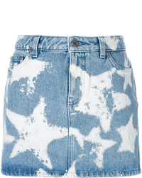 Голубая джинсовая юбка со звездами от Givenchy
