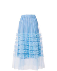Голубая длинная юбка из фатина от P.A.R.O.S.H.
