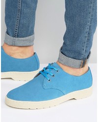 Мужская голубая замшевая обувь от Dr. Martens