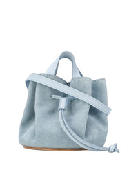 Голубая замшевая сумка-мешок от Marsèll
