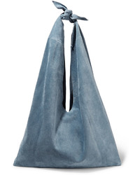 Женская голубая замшевая сумка от The Row