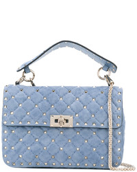 Женская голубая замшевая сумка от Valentino Garavani