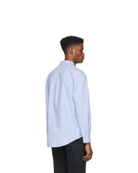 Мужская голубая классическая рубашка в вертикальную полоску от Polo Ralph Lauren