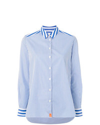 Женская голубая классическая рубашка в вертикальную полоску от Chinti & Parker