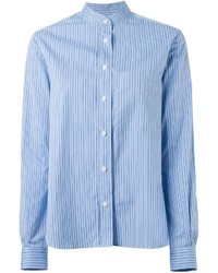 Женская голубая классическая рубашка в вертикальную полоску от Joseph