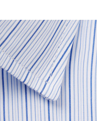 Мужская голубая классическая рубашка в вертикальную полоску от Etro