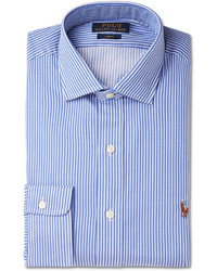 Мужская голубая классическая рубашка в вертикальную полоску от Polo Ralph Lauren