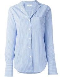 Женская голубая классическая рубашка в вертикальную полоску от Rag & Bone