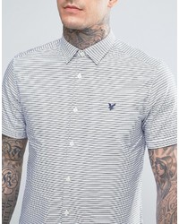 Мужская голубая классическая рубашка в горизонтальную полоску от Lyle & Scott