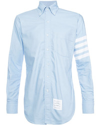 Мужская голубая классическая рубашка в горизонтальную полоску от Thom Browne