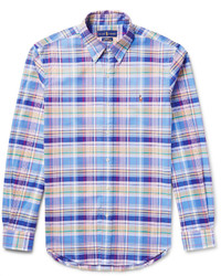 Мужская голубая классическая рубашка в клетку от Polo Ralph Lauren