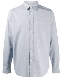 Мужская голубая классическая рубашка из шамбре от Closed