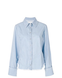 Женская голубая классическая рубашка из шамбре от MARQUES ALMEIDA