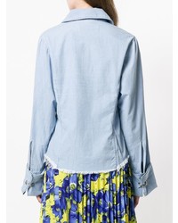 Женская голубая классическая рубашка из шамбре от MARQUES ALMEIDA