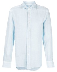 Мужская голубая классическая рубашка от 120% Lino