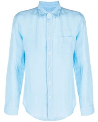 Мужская голубая классическая рубашка от 120% Lino